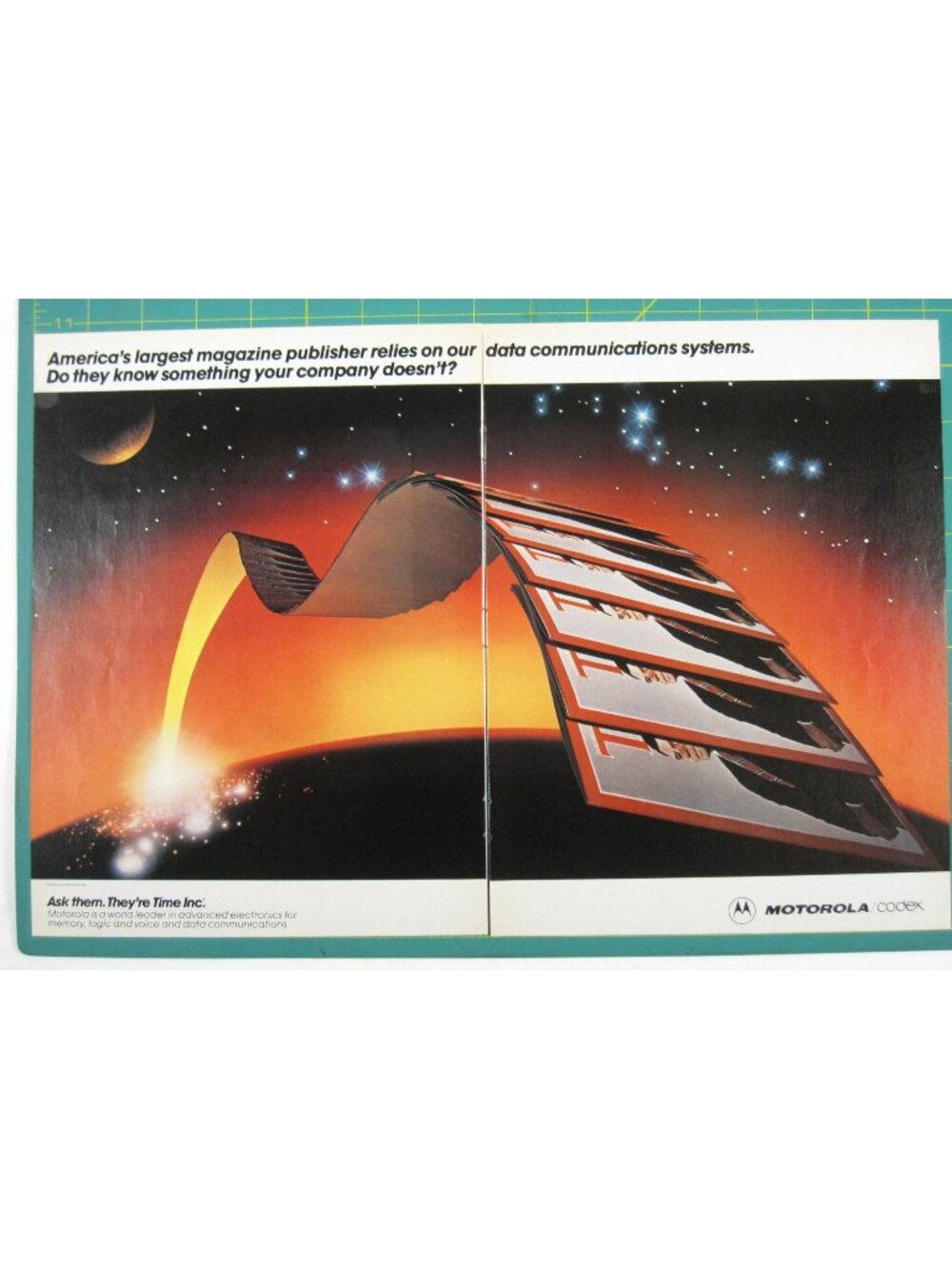 Print Ad Motorola Codex Data Communications Vintage Advertisement 1980s Tech 2P